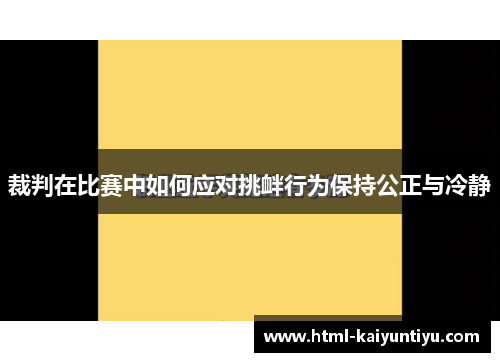 裁判在比赛中如何应对挑衅行为保持公正与冷静